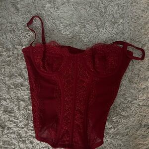 Red corset from urban outfitters size small